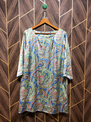 Women Long Shirt Silk jersey X Large | Size | Chest 21 | Length 35