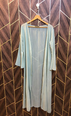 Western Long Maxi Chiffon See Through Large | Size | Chest 20 | Length 53 shrug