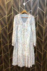 Western Long Maxi Chiffon See Through Medium | Size | Chest 19 | Length 48