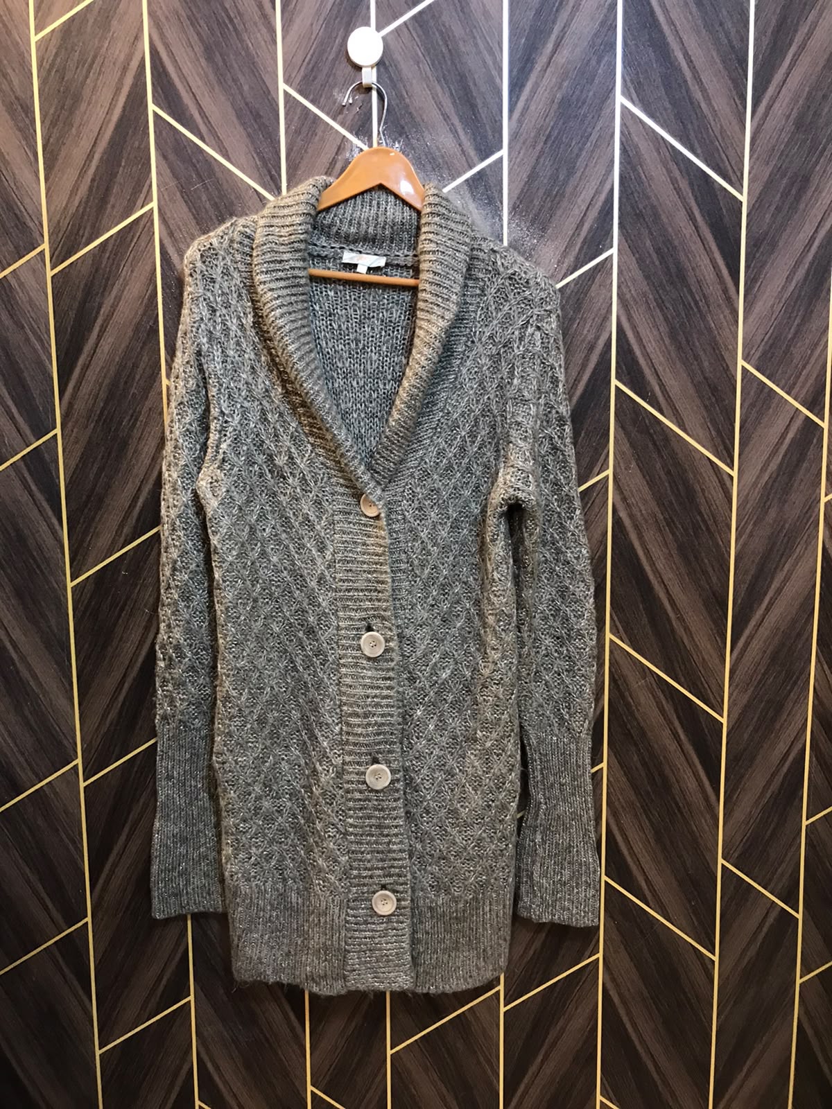 Women Wool Cardigan Sweater Small | Size | Chest 18 | Length 37