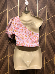 Trendy Cotton One Shoulder CropTop Size Small