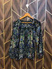 Western Top Chiffon (See Through) – Large Size (Chest: 20, Length: 25  )