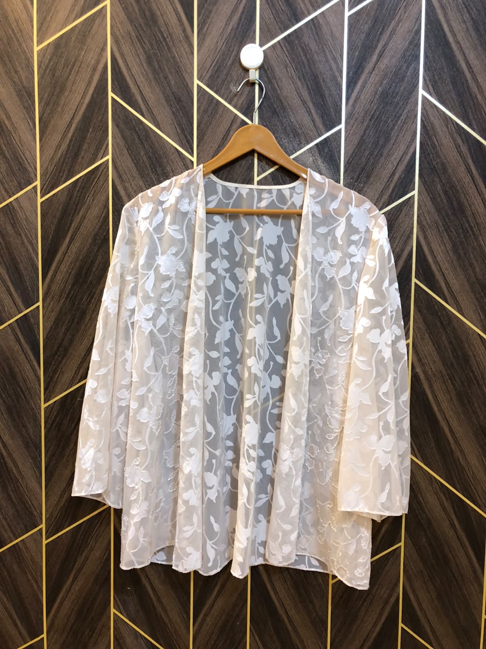Western Top Chiffon (See Through) – X-Large Size (Chest: 22, Length: 27  Shrug  )