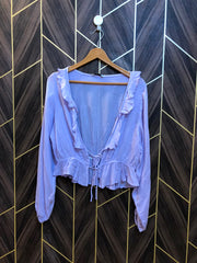 Trendy Linen CropTop Size Large shrug