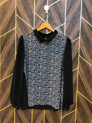 Western Top Chiffon (See Through) – Large Size (Chest: 21 , Length: 26 )