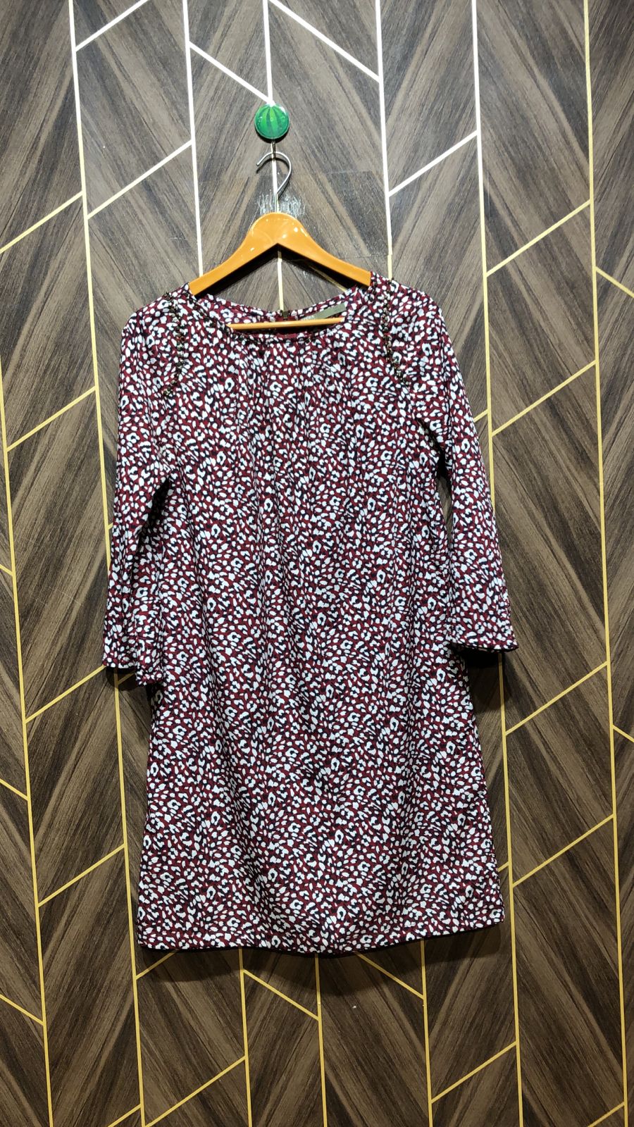 Women Long Shirt Silk Large | Chest 20 | Length 35
