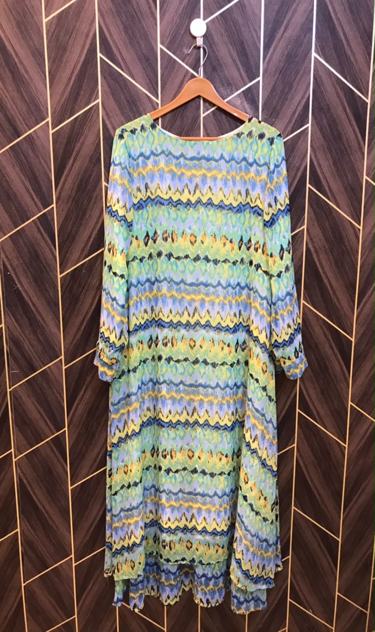 Western Long Maxi Chiffon Large | Size | Chest 21 | Length 55