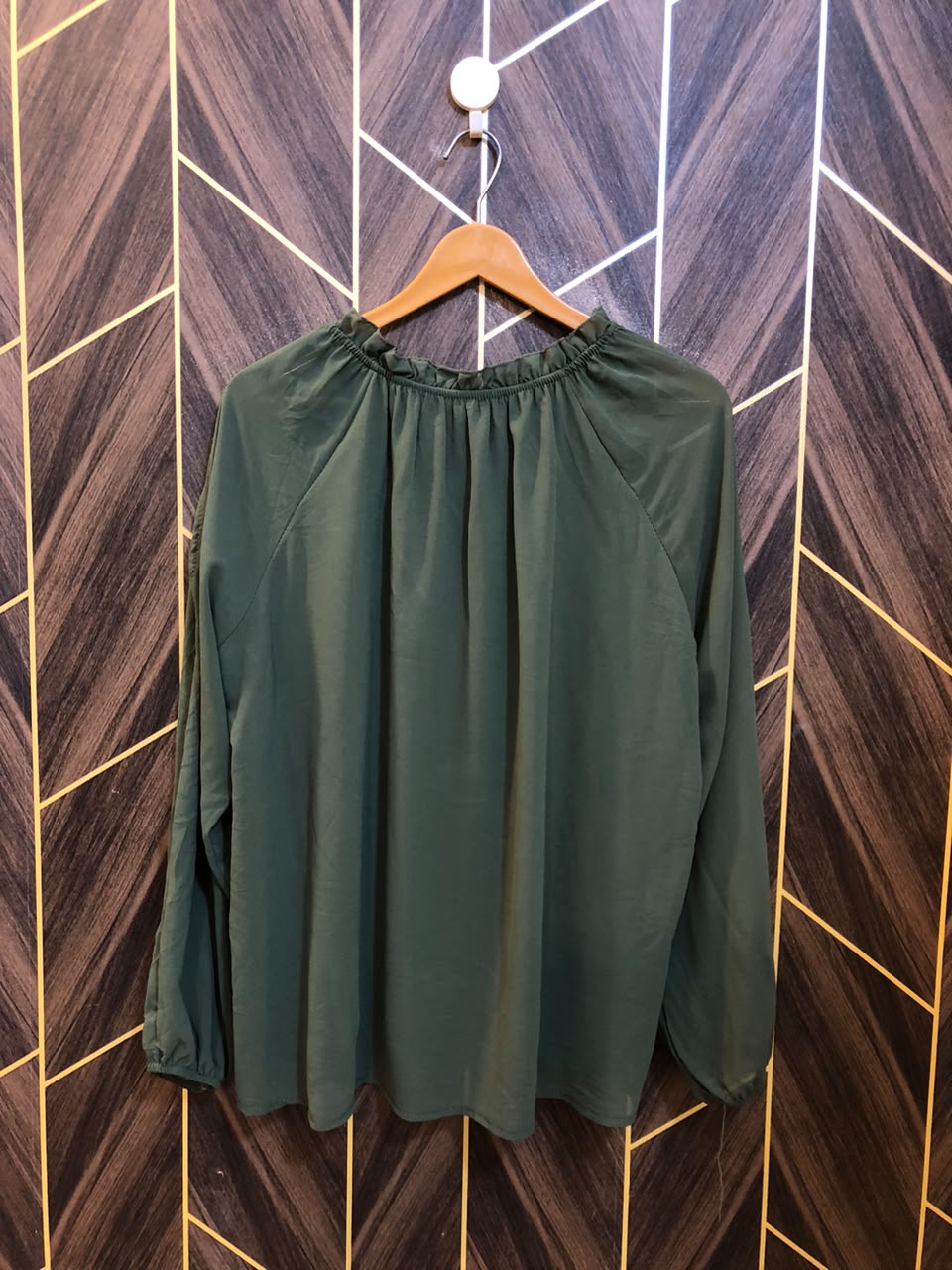 Western Top Chiffon –  cold shoulder  X-Large Size (Chest: 22, Length: 27  )