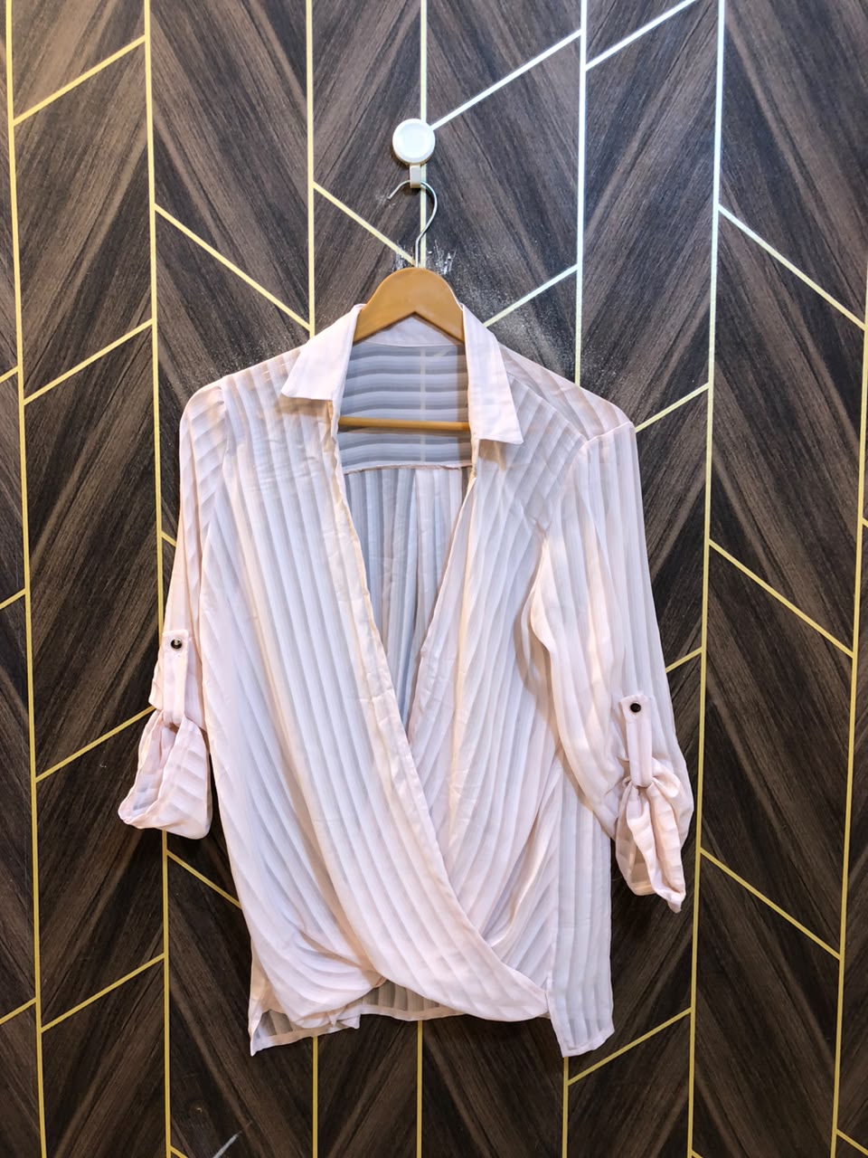 Western Top Chiffon (See Through) – Large Size (Chest: 20, Length: 28)