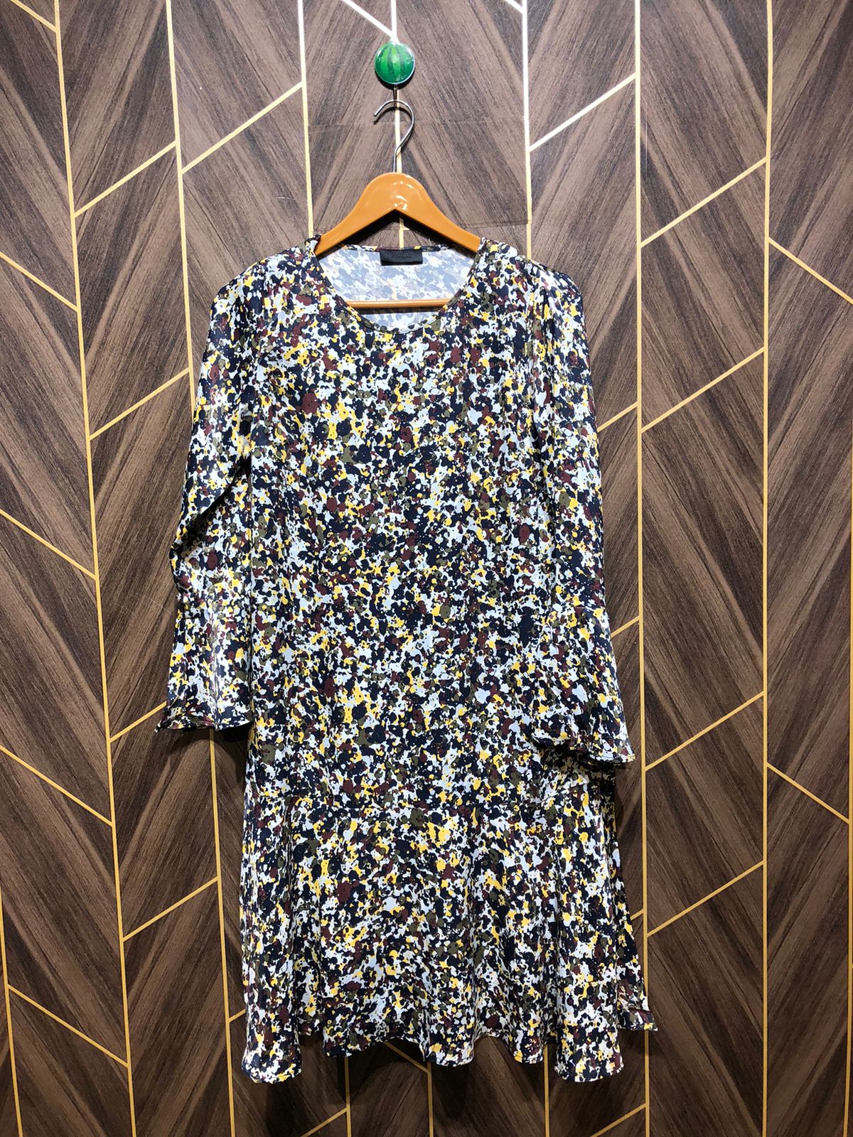 Women Long Shirt Silk Small | Chest 18 | Length 39