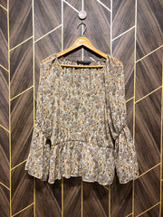 Western Top Chiffon (See Through) – Large Size (Chest: 21 , Length: 26)