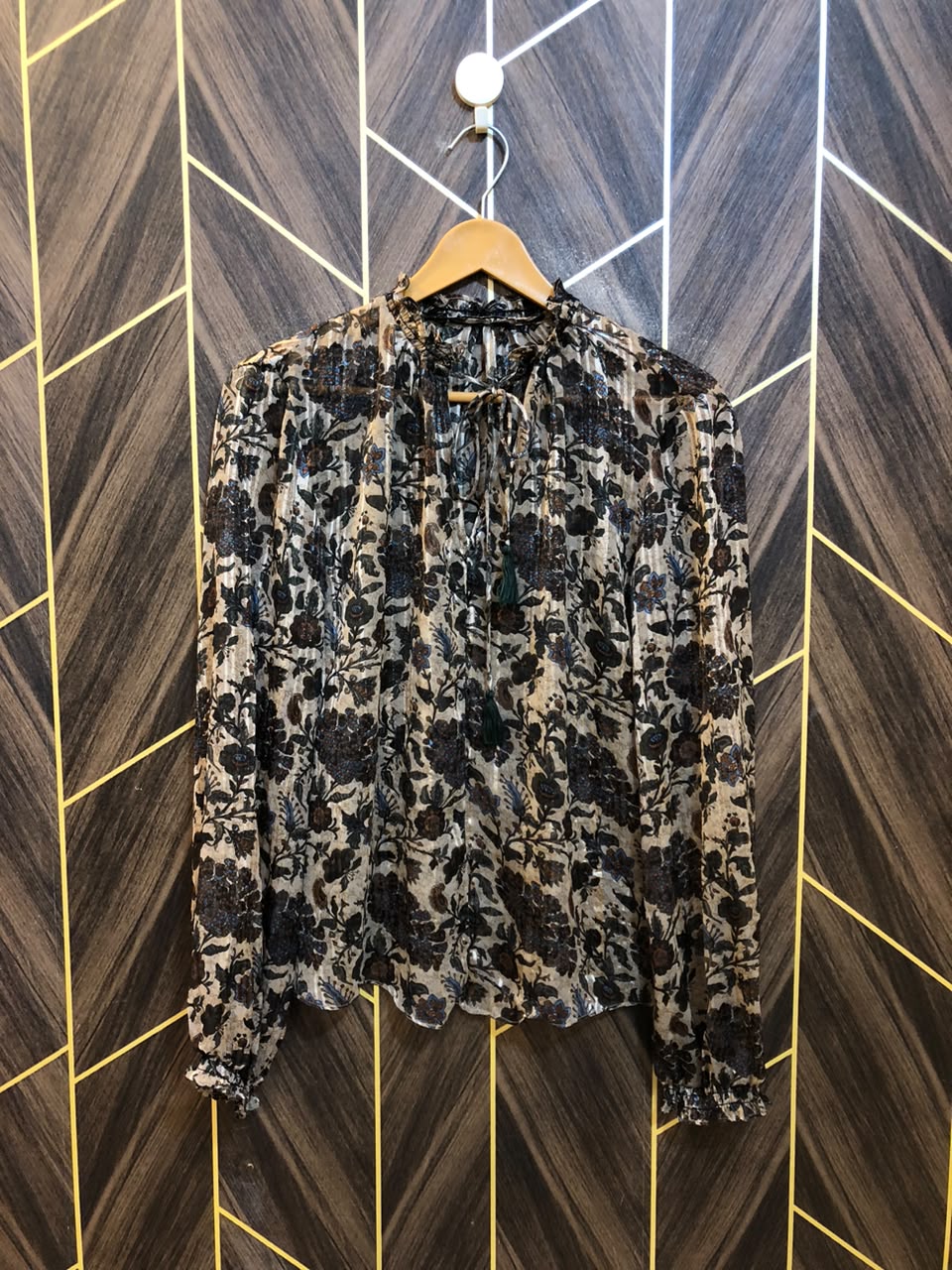Western Top Chiffon (See Through) – Small Size (Chest: 18, Length: 25 )