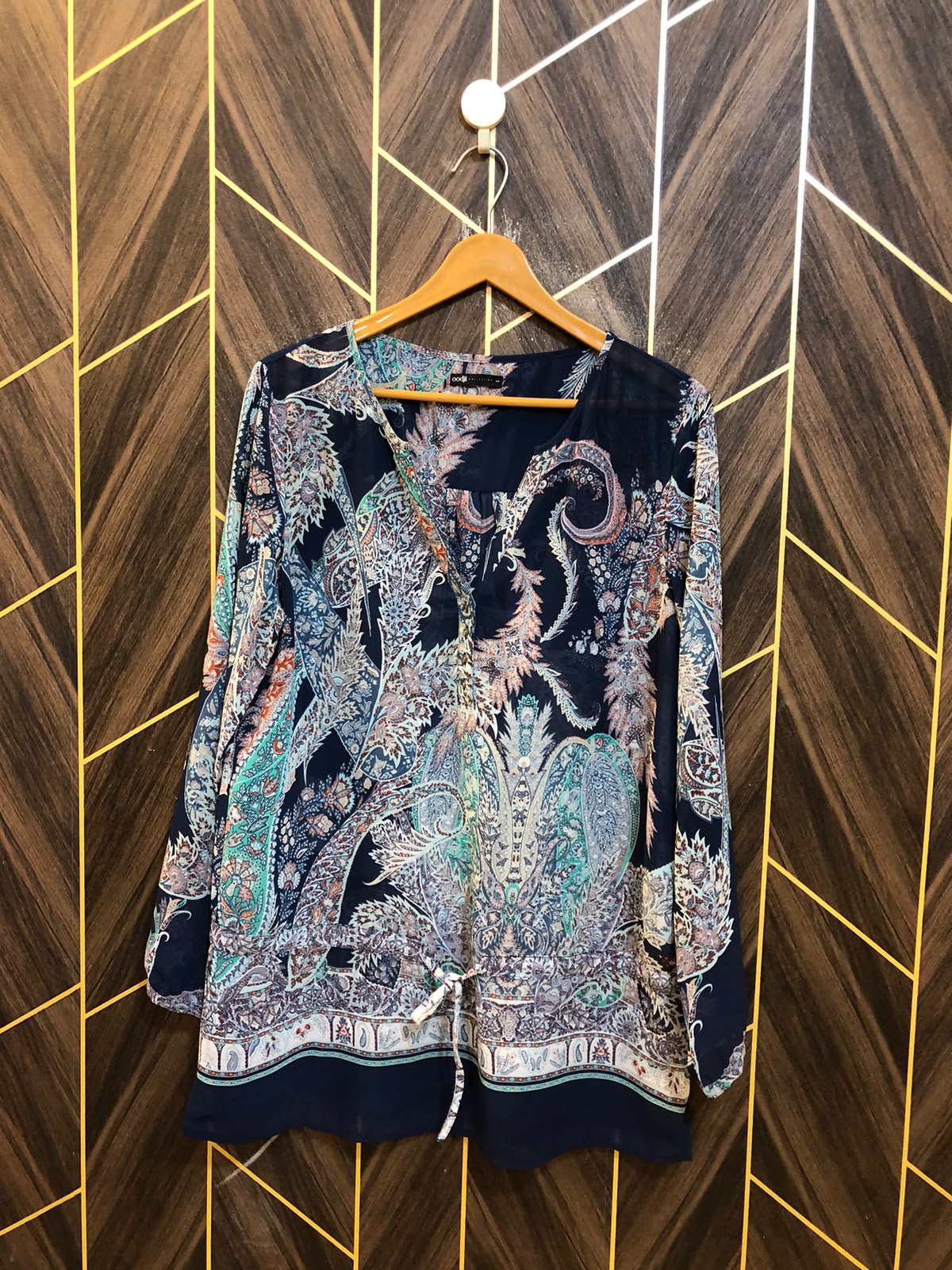 Western Top Chiffon (See Through) – Large Size (Chest: 21 , Length: 31)