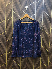 Western Top Chiffon (See Through) – 1XL Size (Chest: 23, Length: 29  )