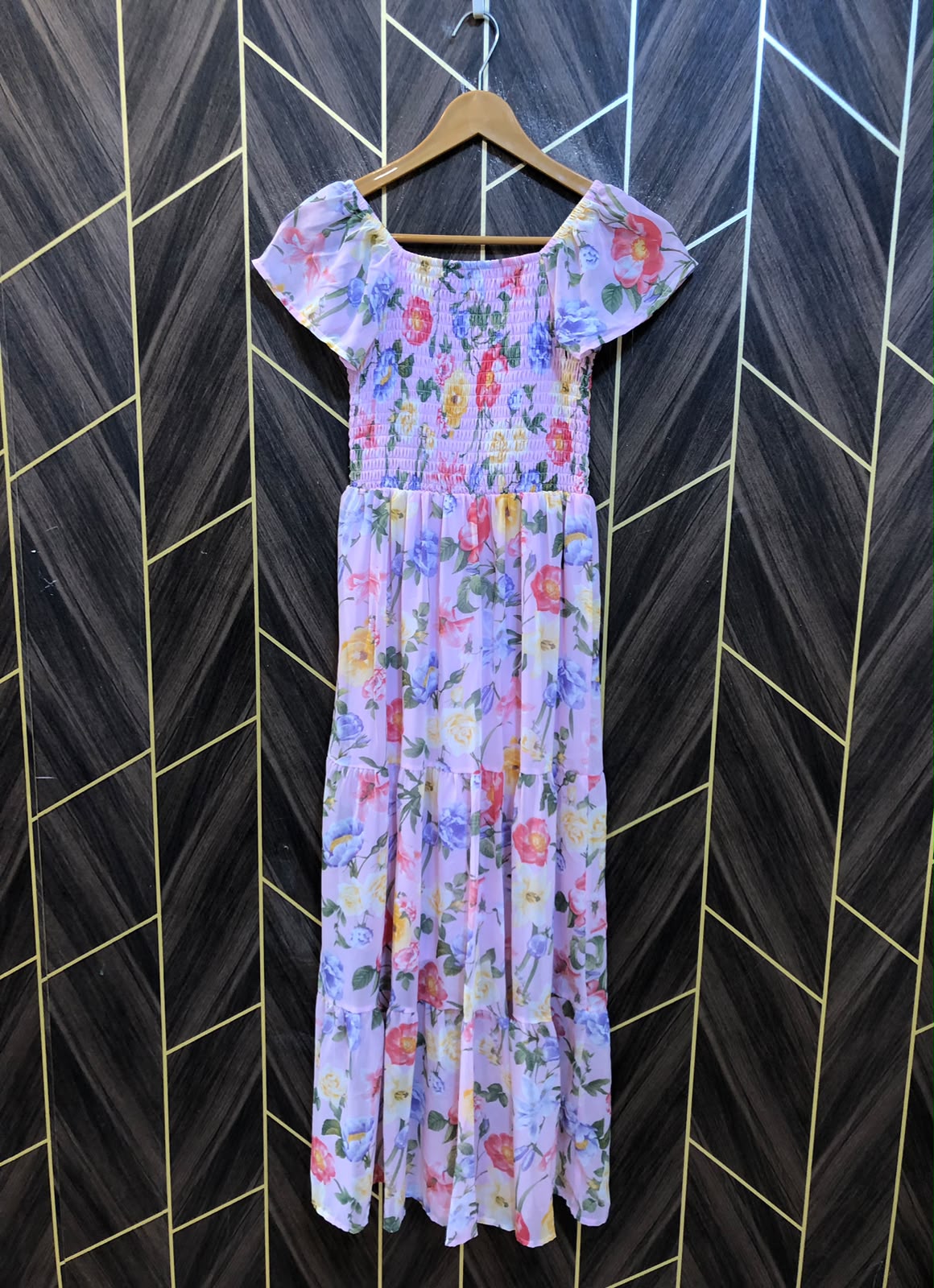 Western Long Maxi for 13 14 years girl Chiffon X Small | Size | Chest 15 | Length 47