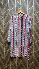 Women Long Shirt Linen Large | Chest 20 | Length 38