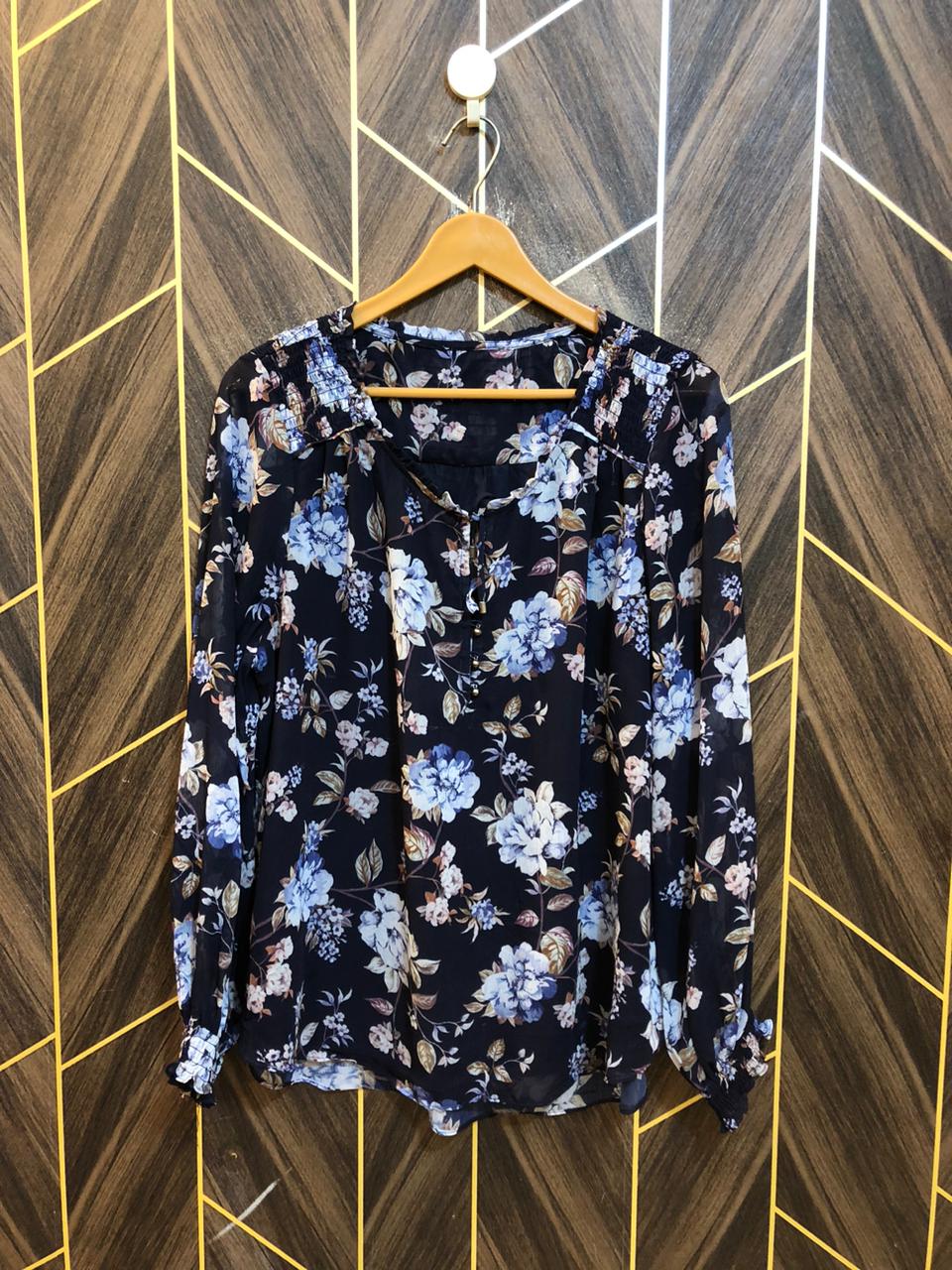 Western Top Chiffon – X-Large Size (Chest: 22, Length: 28 )