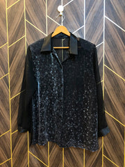 Western Top Chiffon (See Through) – 1XL Size (Chest: 23, Length: 29  )