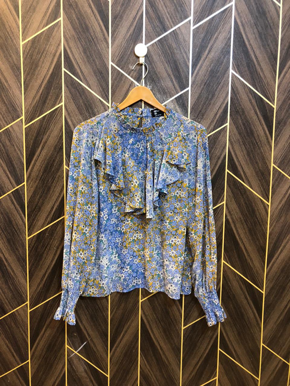 Western Top Chiffon (See Through) – Large Size (Chest: 21 , Length: 25 )