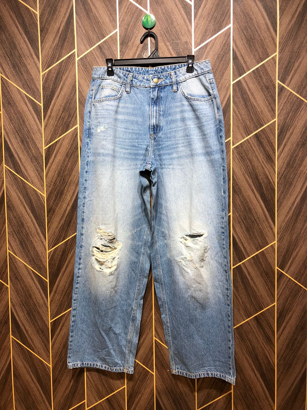 Women Wide Leg Jeans X Large Size High Waist 32 Length 41