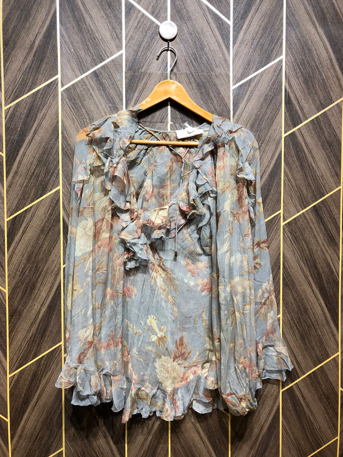 Western Top Chiffon (See Through) – X-Large Size (Chest: 22, Length: 27 )