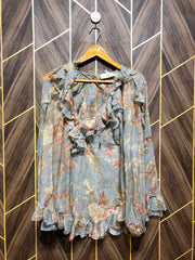 Western Top Chiffon (See Through) – X-Large Size (Chest: 22, Length: 27 )