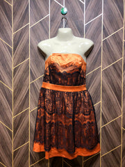 Mini Dress net  Silk Small Size Chest 17 Length 27