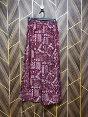 Western Silk Plazo X Small  | Size Waist 24 to 26 | Length 36