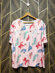 T-Shirt Jersey Large  baggy Size Length 27