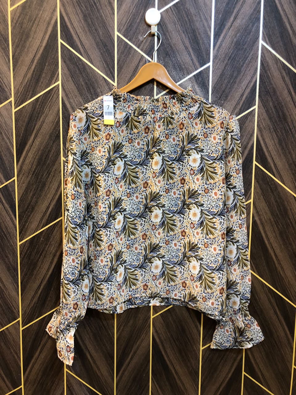 Western Top Chiffon (See Through) – Large Size (Chest: 20, Length: 23 )