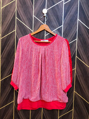 Western Top Chiffon – Large Size (Chest: 21  , Length: 26 )