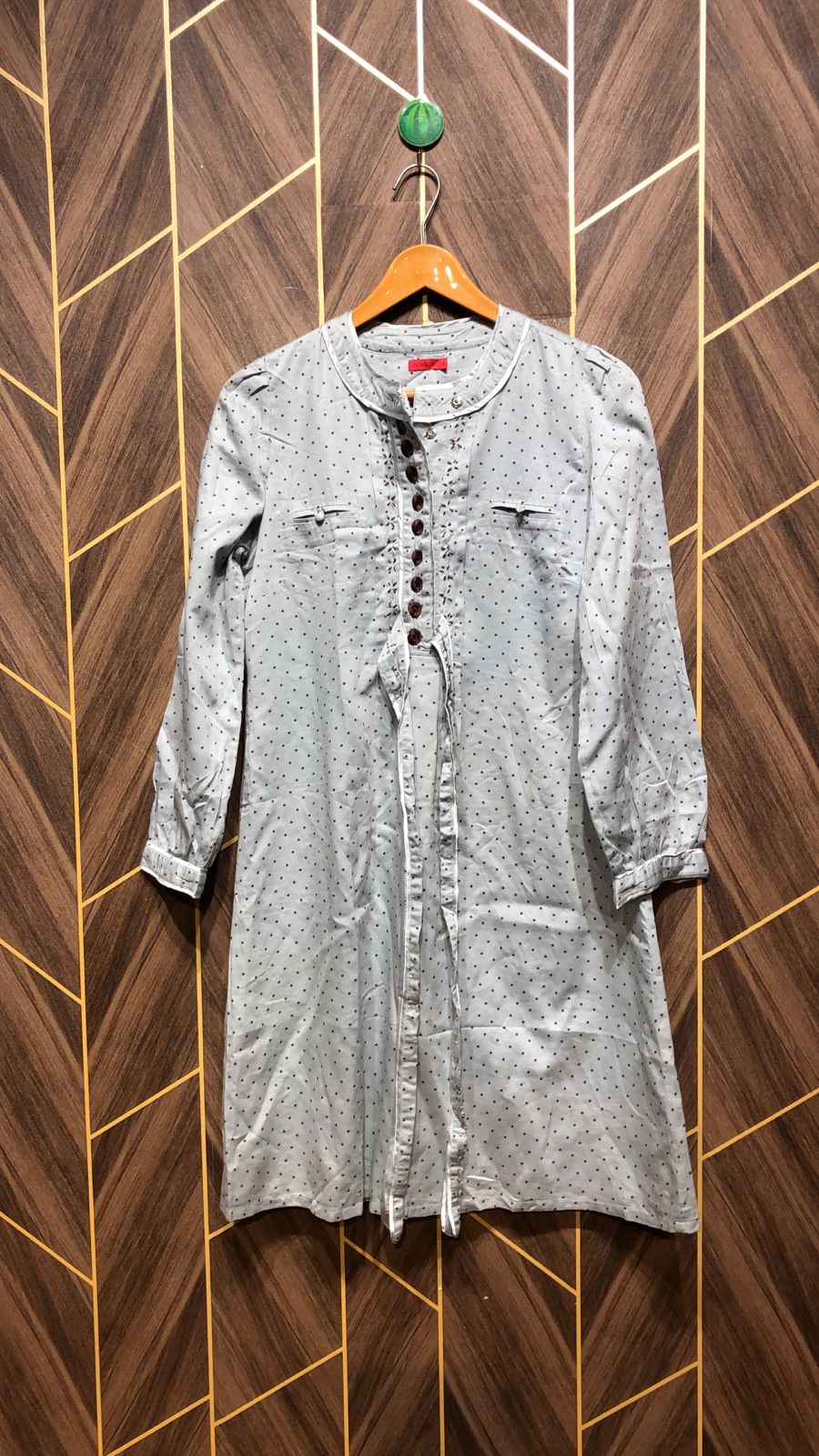 Women Long Shirt Cotton Small | Chest 18 | Length 36