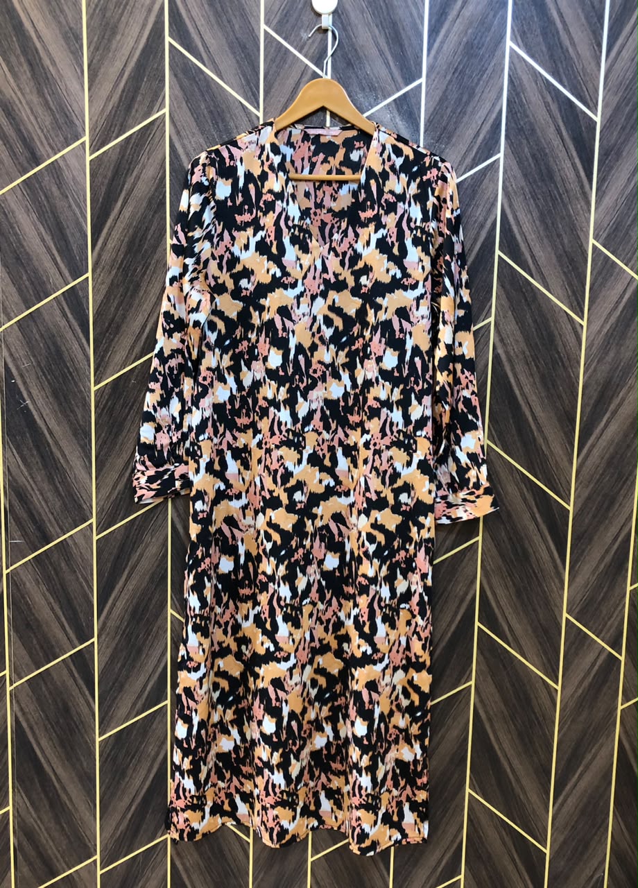 Women Long Shirt Silk Large | Chest 20 | Length 46