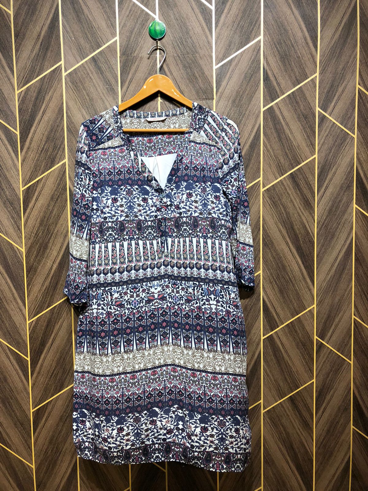 Women Long Shirt Linen Large | Chest 20 | Length 38