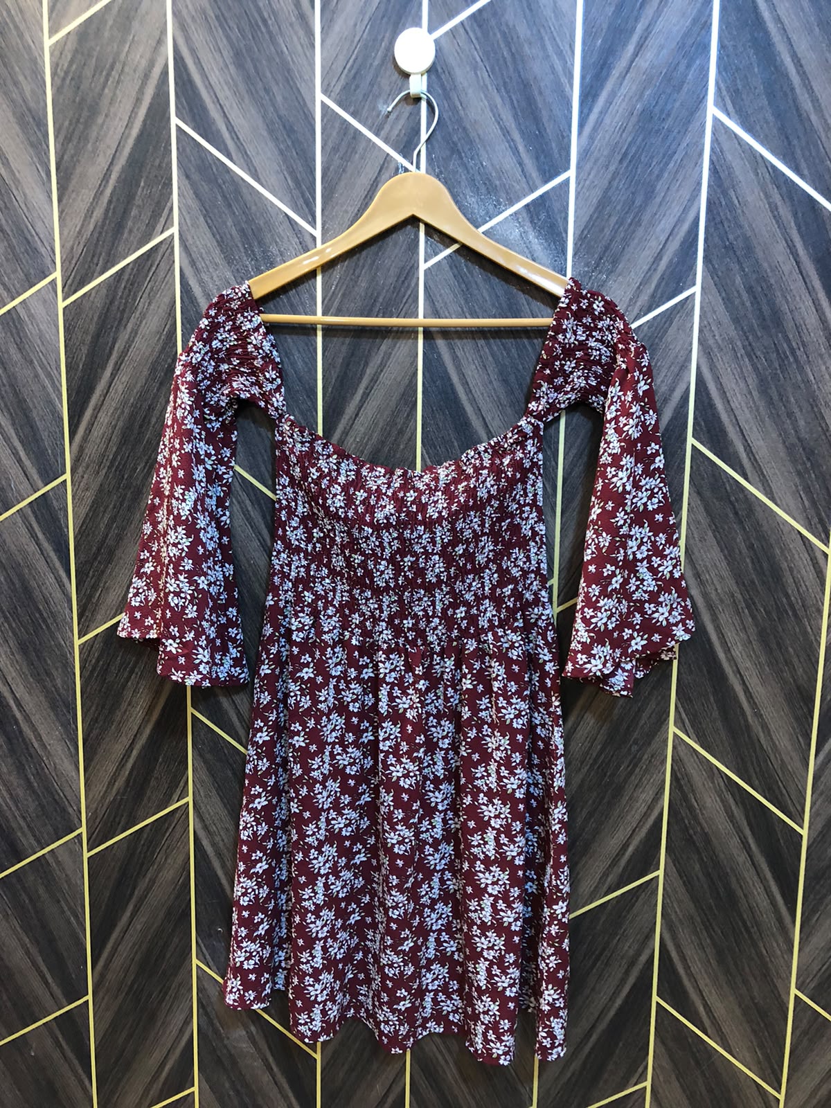 Mini Dress Chiffon X Small Size Chest 16  Length 35