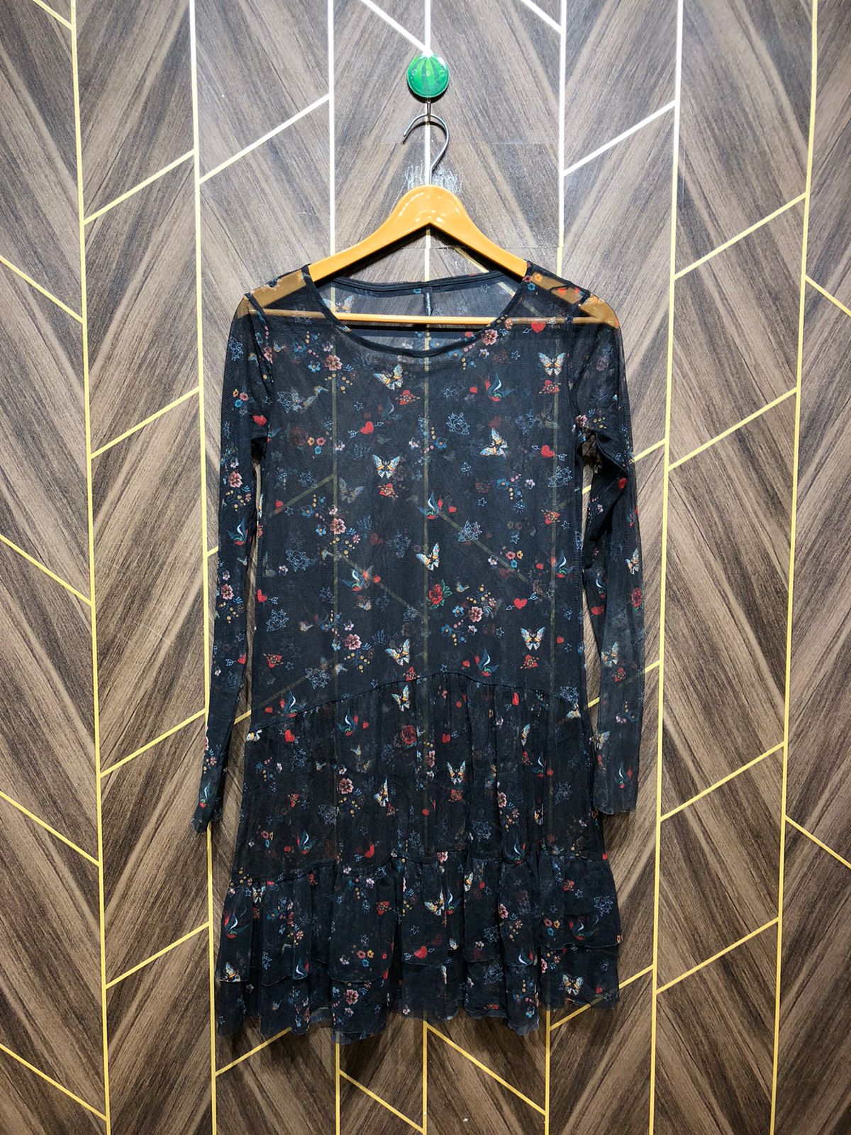 Women Long Shirt Net Jersey Small | Size | Chest 18 | Length 35