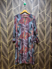 Women Long Shirt Linen Medium | Chest 19 | Length 42