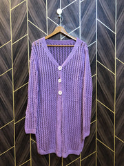Women Wool Cardigan Sweater Small | Size | Chest 18 | Length 36