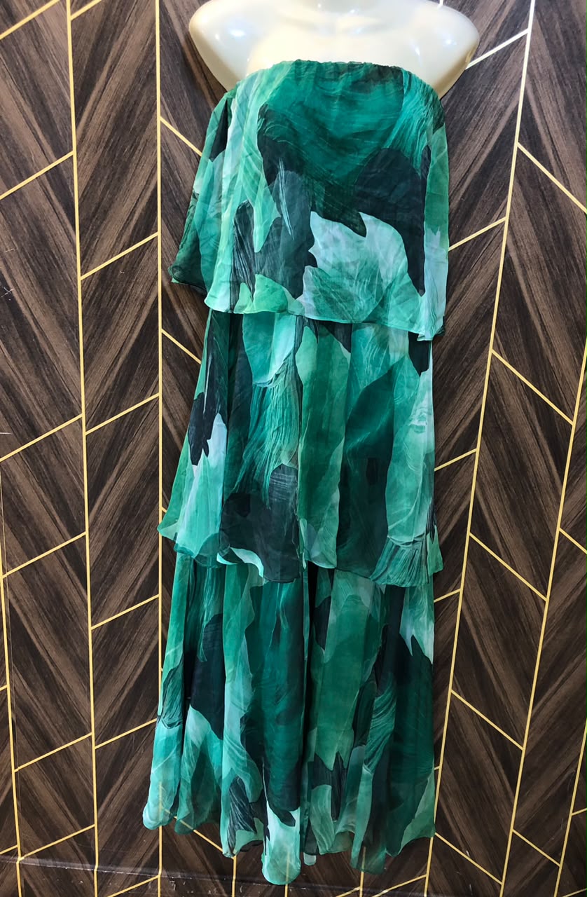 Western Tube dress  Chiffon Large | Size | Chest 20 | Length 51