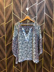 Western Top Chiffon (See Through) – 2XL Size (Chest: 24, Length: 28 )