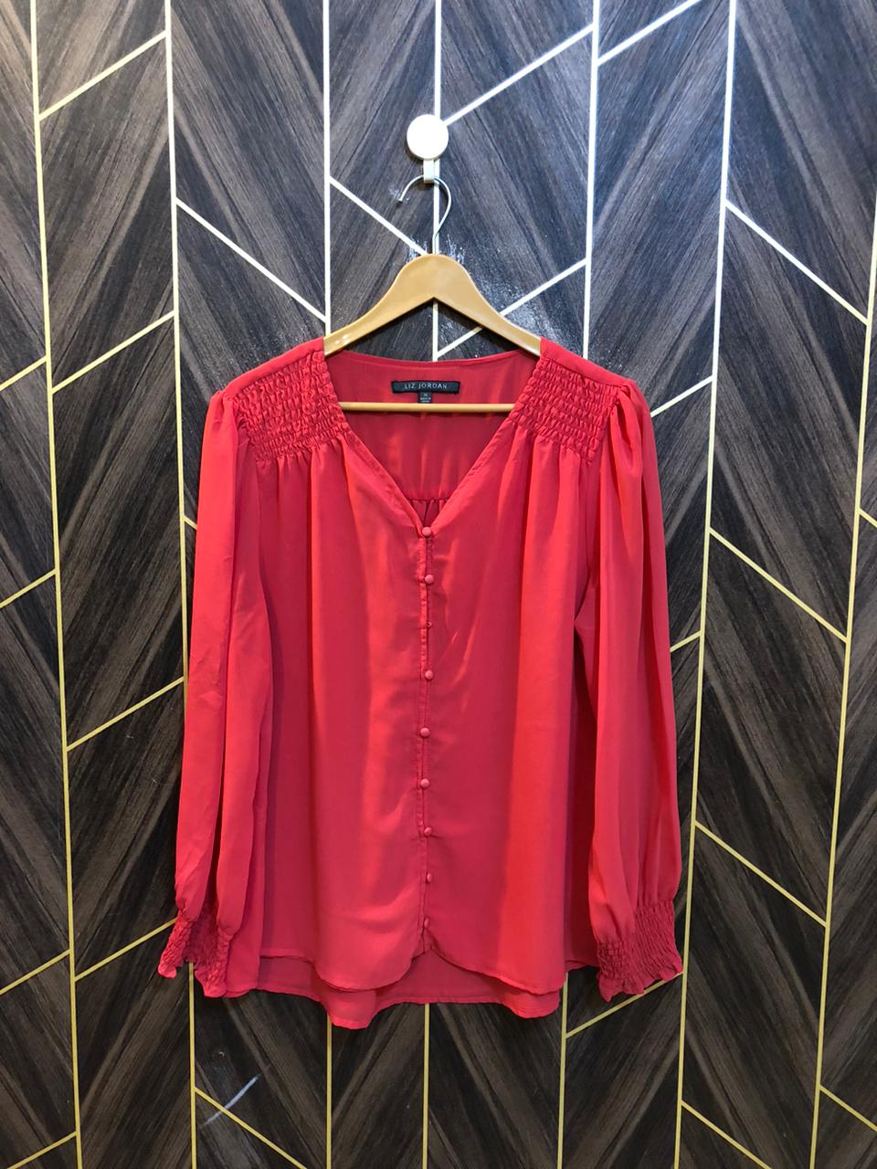 Western Top Chiffon (See Through) – 1XL Size (Chest: 23, Length: 27 )