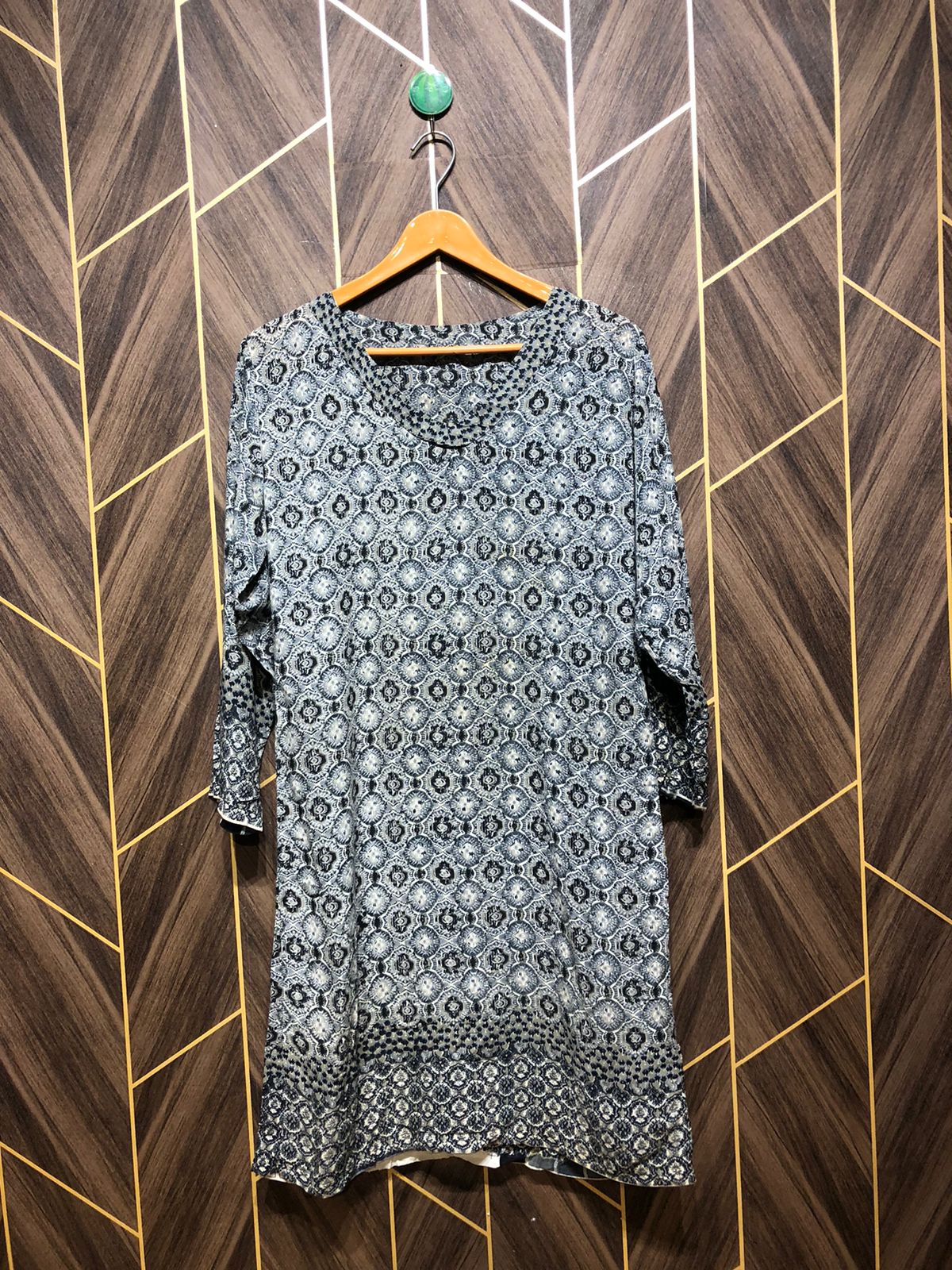 Women Long Shirt Linen Small | Chest 18 | Length 38