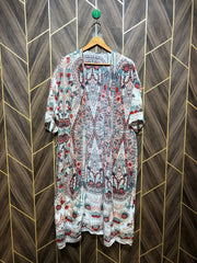 Women Long Shirt Linen X Large  |Shrug  | Length 46