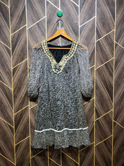 Women Long Shirt Net Jersey Large | Size | Chest 20 | Length 33