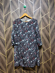 Women Long Shirt Linen Small | Chest 18 | Length 34
