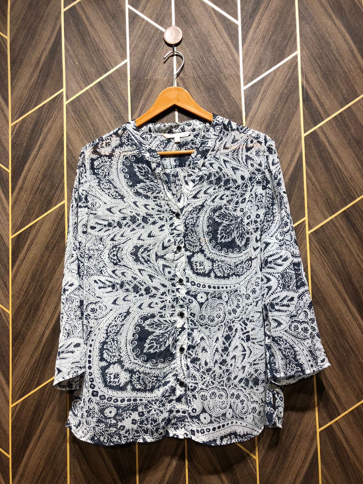 Western Top Chiffon (See Through) – X-Large Size (Chest: 21, Length: 27)