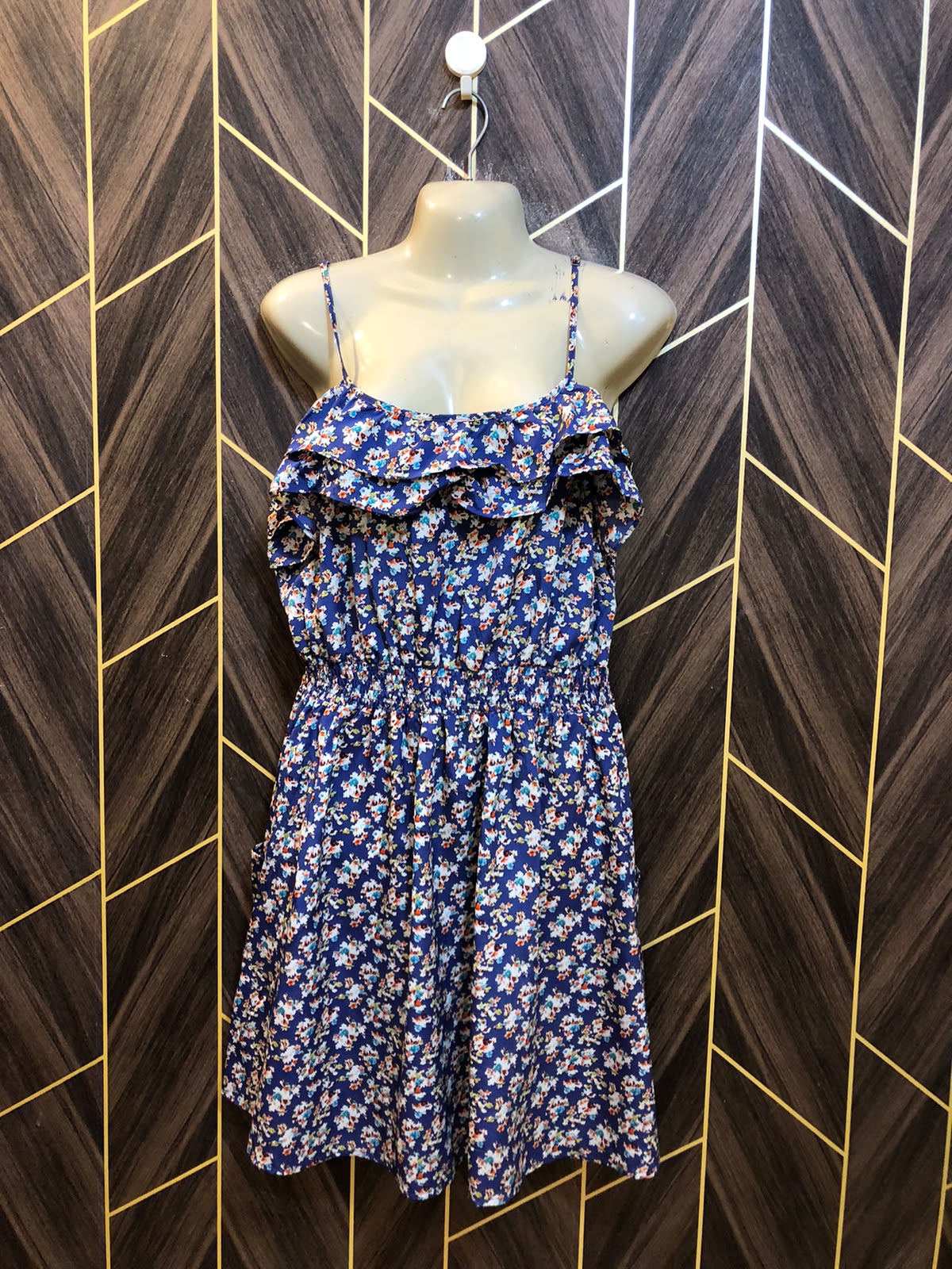 Mini Dress Chiffon Medium Size Chest 19 Length 37