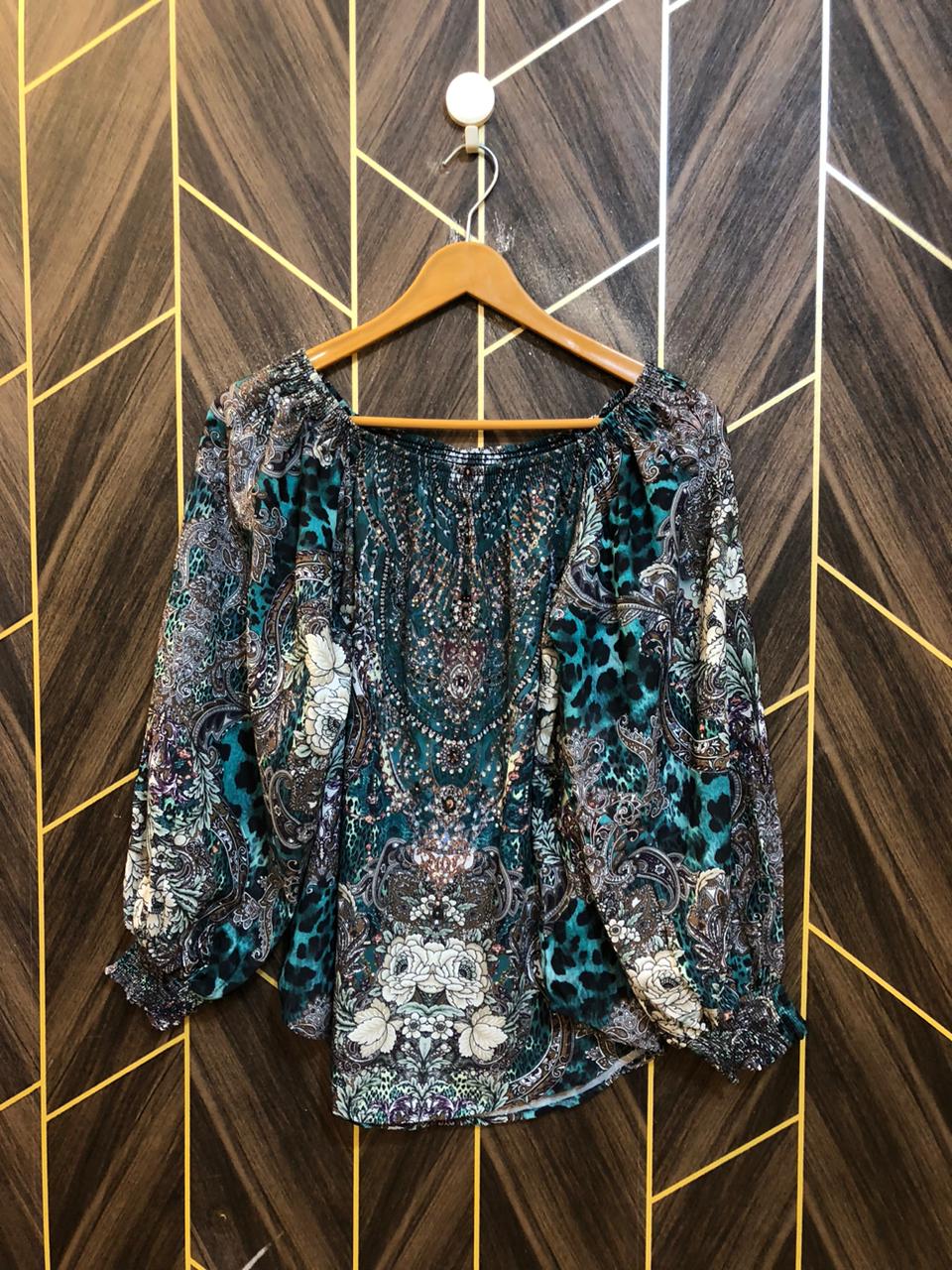 Western Top Chiffon – Large Size (Chest: 20, Length: 25 )