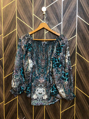 Western Top Chiffon – Large Size (Chest: 20, Length: 25 )
