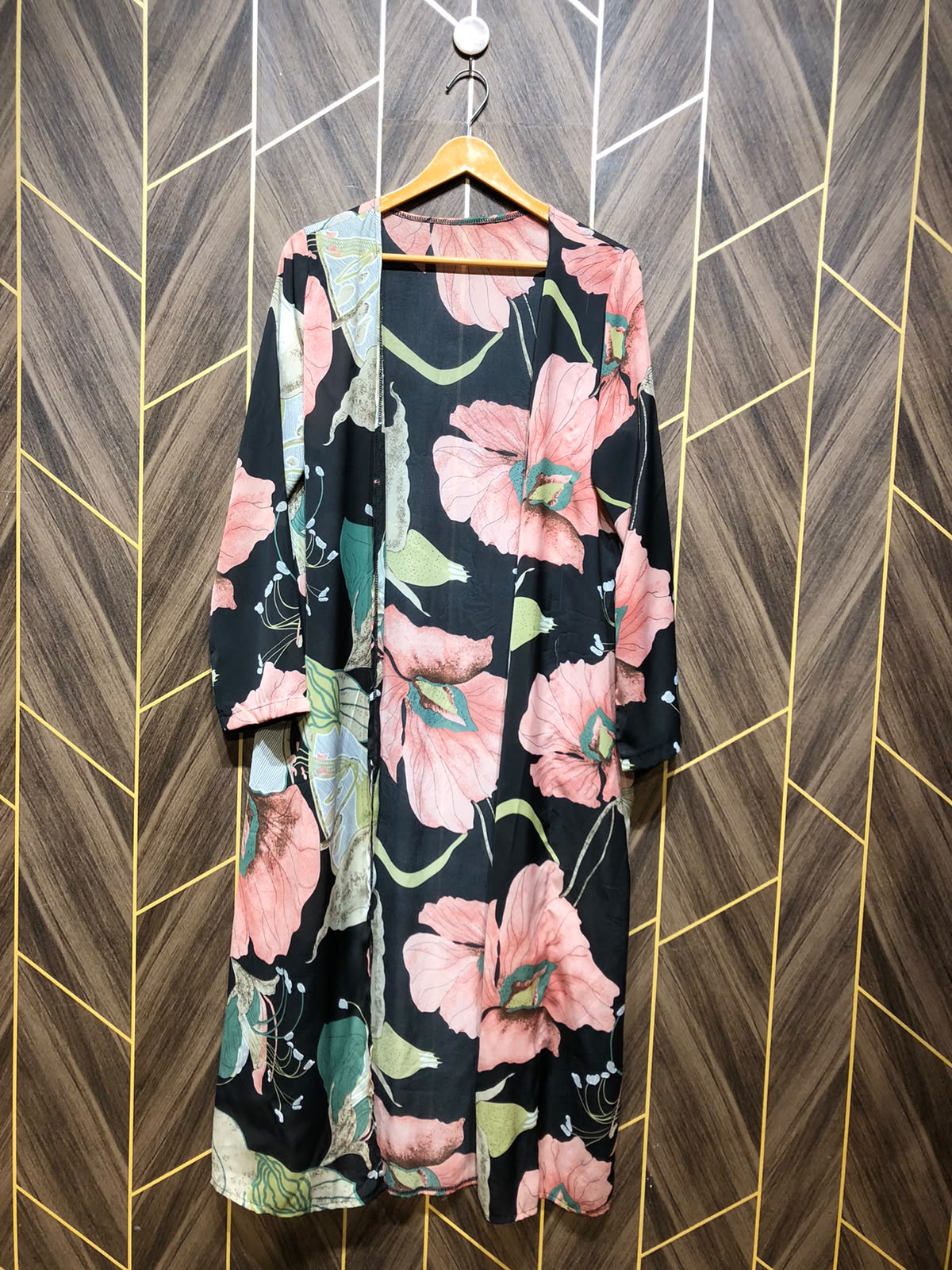 Women Long Shirt Chiffon See Through Large | Chest 21 | Length 49
